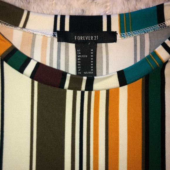 Retro Striped multicolored crop top - Picture 2 of 4